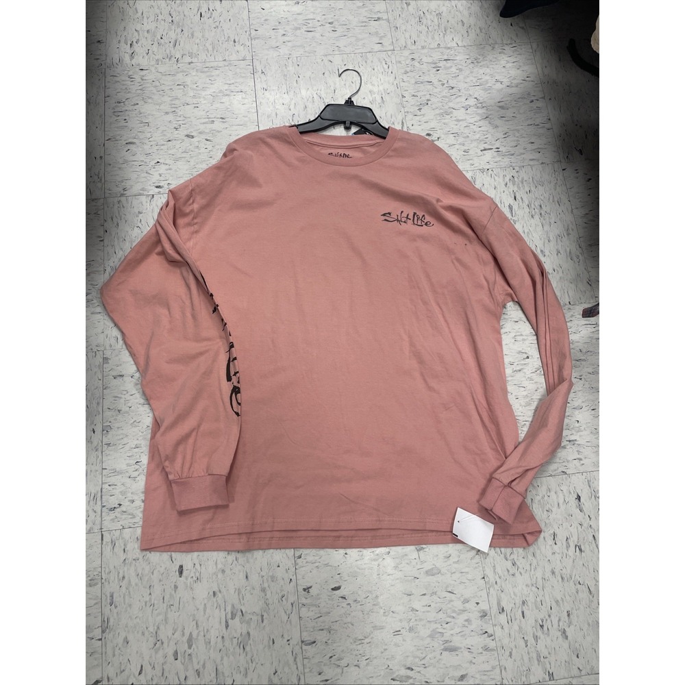 SALT LIFE T-shirts, Size 2xl  Long Sleeve Skull Ship Captain